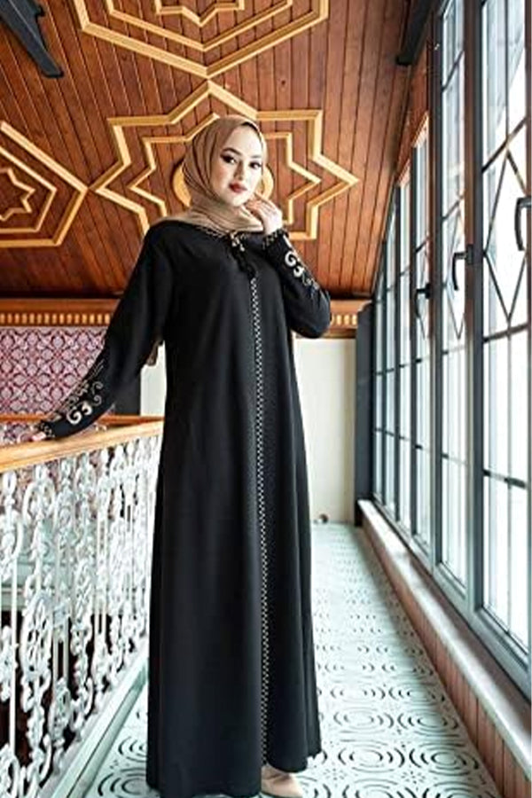 Women's Embroidered Sleeves Abaya and Embroidered