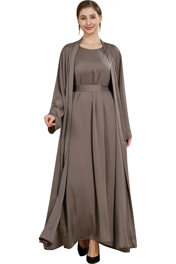 Khalat Women’s Muslim Abaya Dress 3-Piece Set