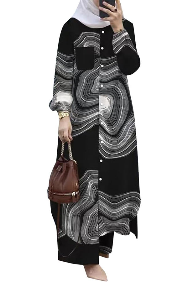 Women’s Muslim 2-Piece Set – Leg Pants Abaya Outfit