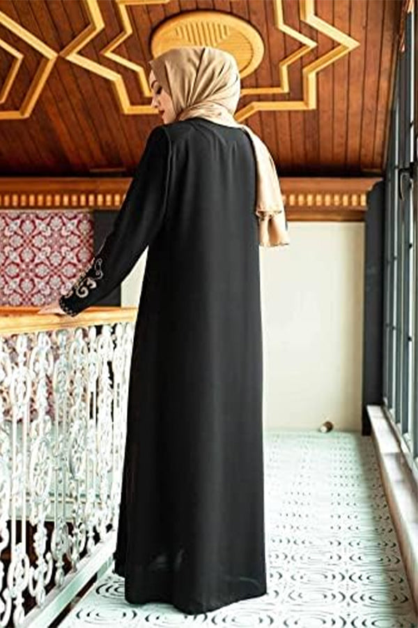 Women's Embroidered Sleeves Abaya and Embroidered