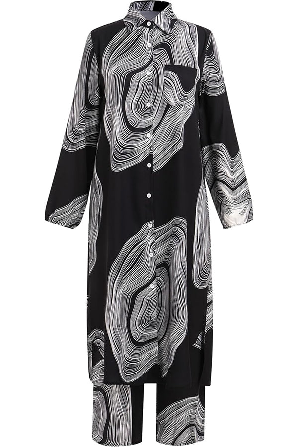 Women’s Muslim 2-Piece Set – Leg Pants Abaya Outfit