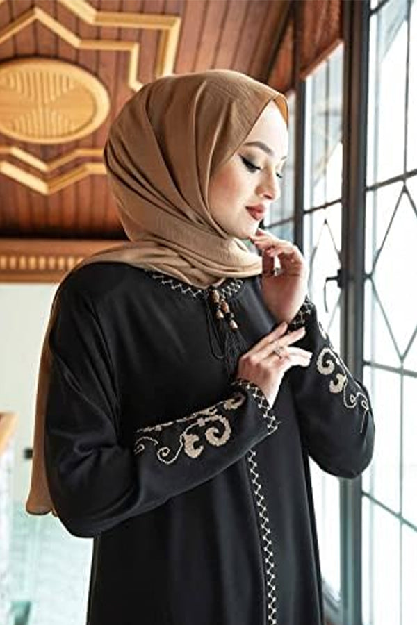 Women's Embroidered Sleeves Abaya and Embroidered