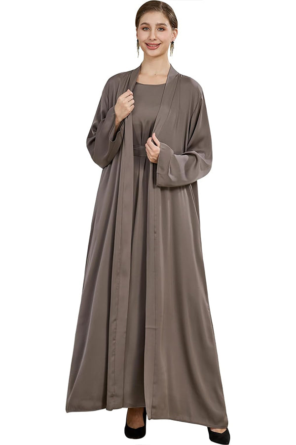 Khalat Women’s Muslim Abaya Dress 3-Piece Set
