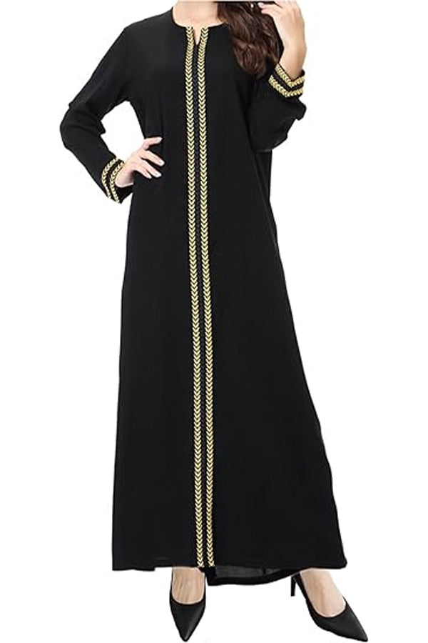 WSPLYSPJY Embroidered Abaya for Women