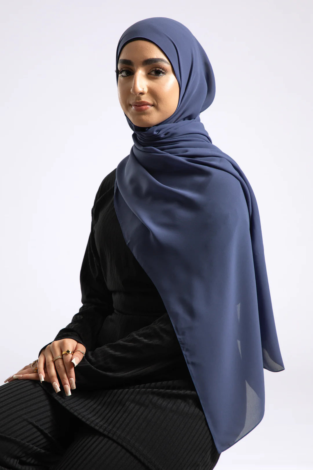 Luxury Soft Chiffon Hijab Periwinkle Blue