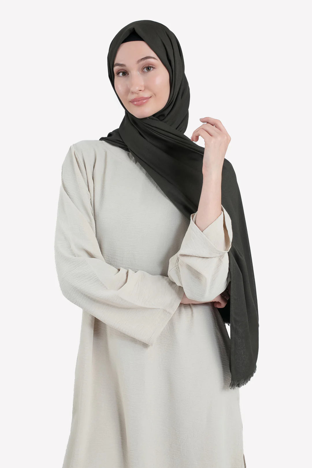 Premium Modal Hijab - Olive
