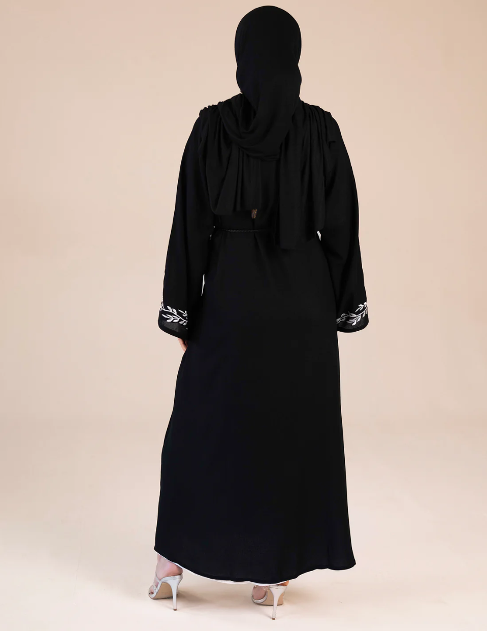 Hania Black Embroidered Abaya