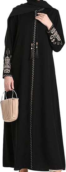 Women's Embroidered Sleeves Abaya and Embroidered