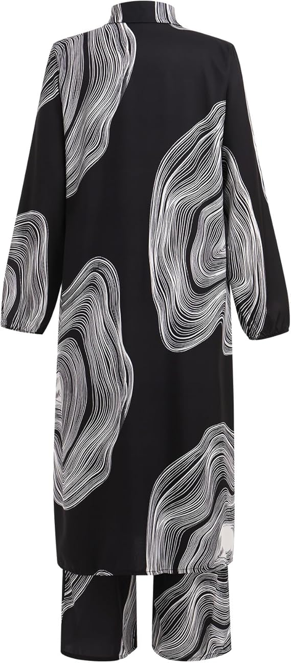 Women’s Muslim 2-Piece Set – Leg Pants Abaya Outfit