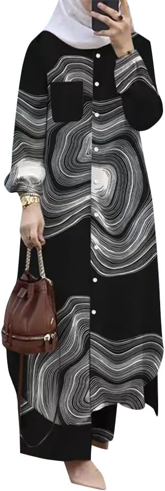 Women’s Muslim 2-Piece Set – Leg Pants Abaya Outfit