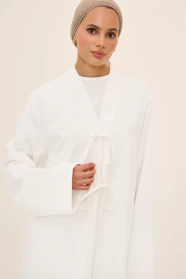 Linen Open Abaya