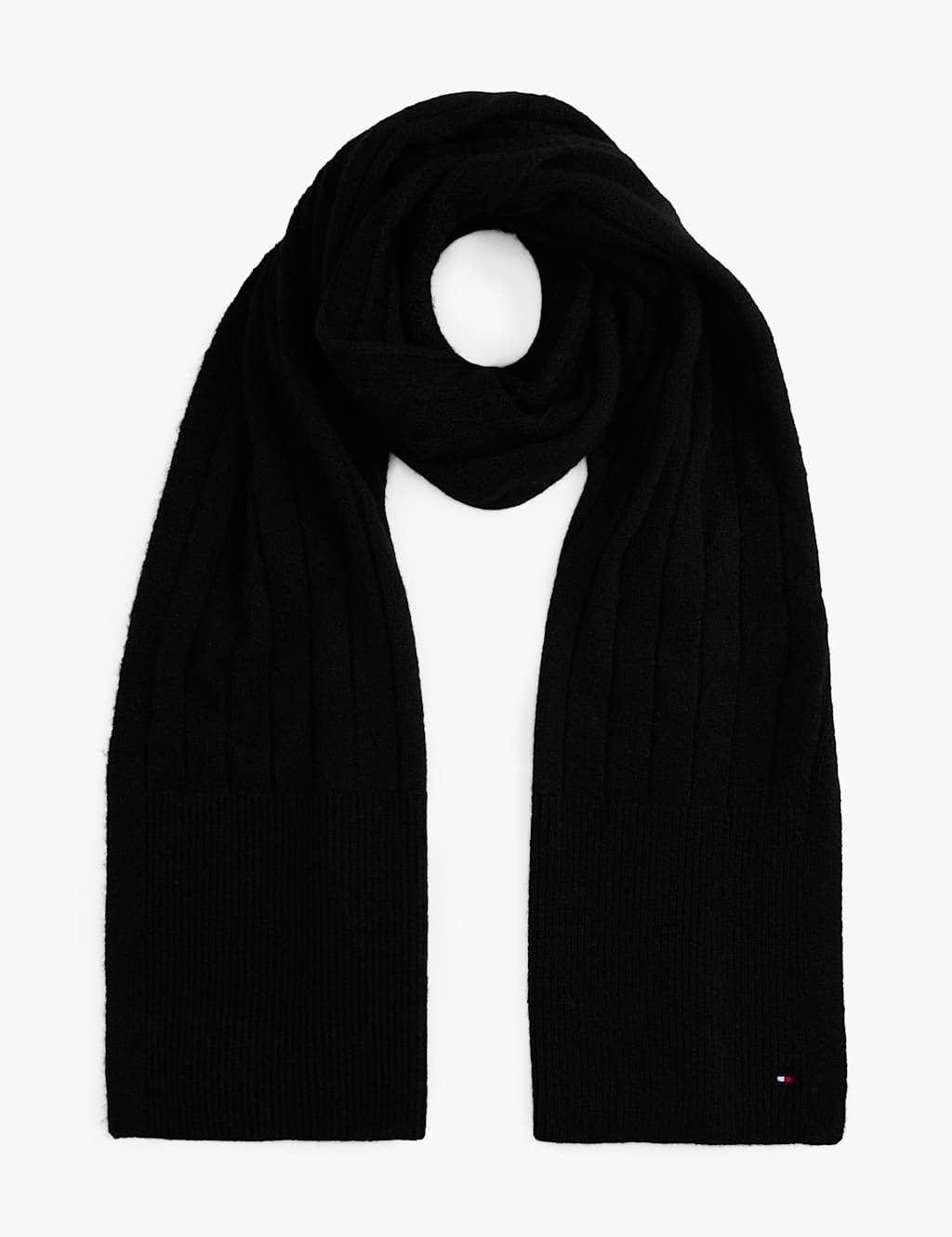 Flag Fluffy Knitted Scarf with Wool