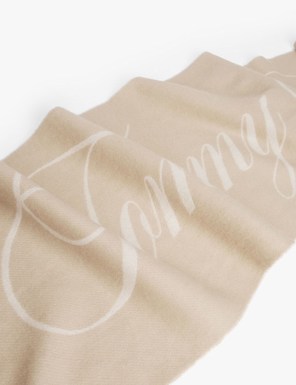 Script Logo Pure Wool Scarf